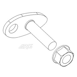 ARG Spirit: Caches de fixation de clignotants arrià¨re 8,5mm Dyna (Noir Brillant)