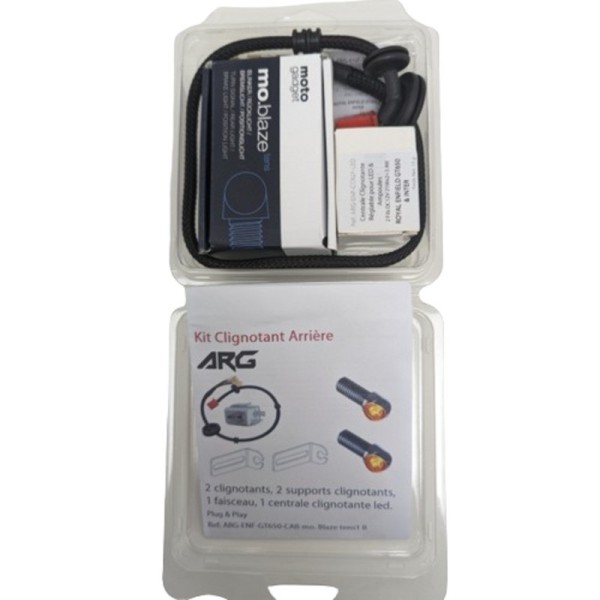 ARG Spirit: Kit connecteur et support de clignotants AR + clignotants Tens1 pour Royal Enfield GT650