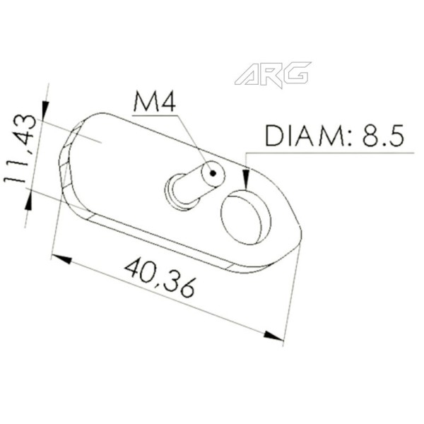 ARG Spirit: Support de clignotants AV ECO 8.5mm pour Indian FTR 1200