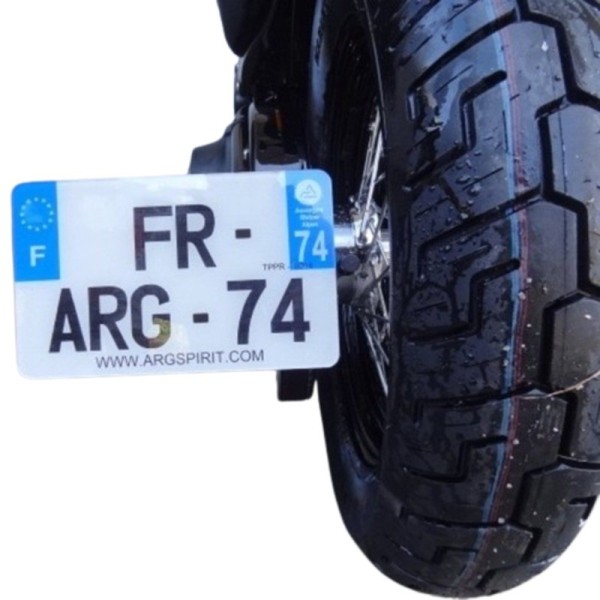 ARG Spirit: Support de plaque d'immatriculation latérale avec éclairage LED pour Harley-Davidson Softail 18 Slim, Street Bob, De