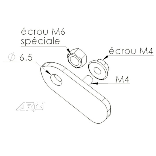 ARG Spirit: Support de clignotants AV ECO 6.5mm pour Indian FTR 1200